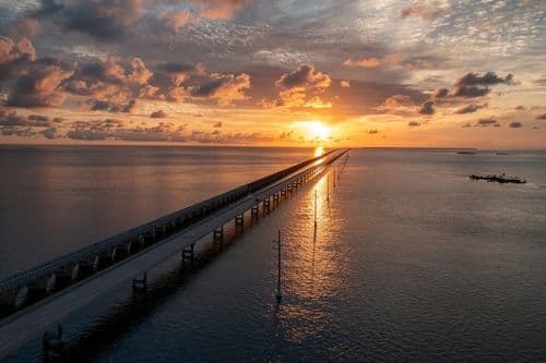 Coucher de soleil sur la Overseas Highway