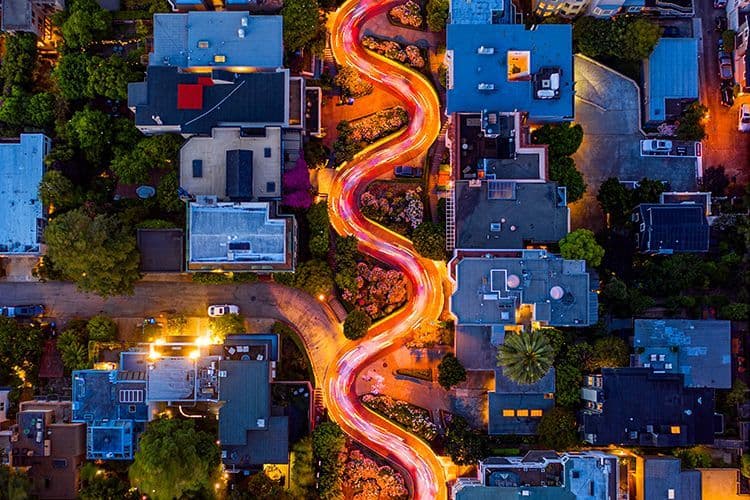 Vue aérienne de San Francisco