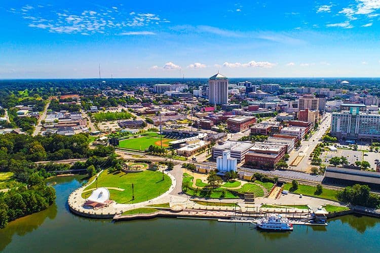 Vue aérienne sur Montgomery