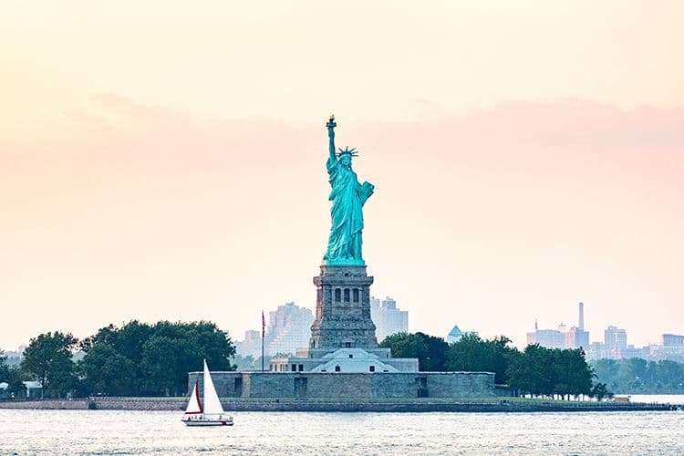 La statue de la Liberté à Ellis Island