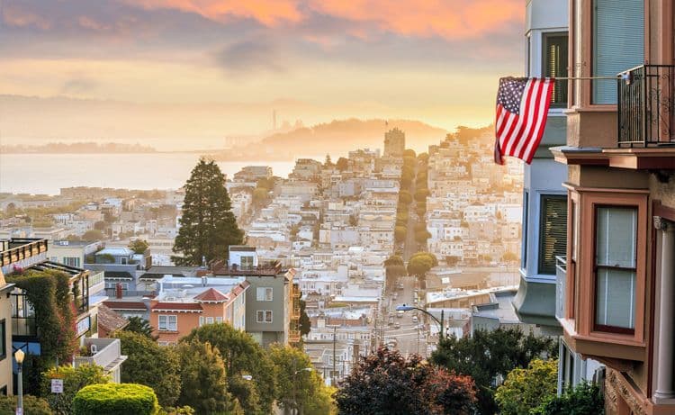Vue sur les rues de San Francisco
