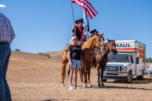 Les Cowboys du Buffalo Round Up dans le Custer State Park