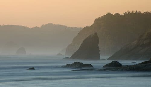 La plage de Cannon Beach, Oregon
