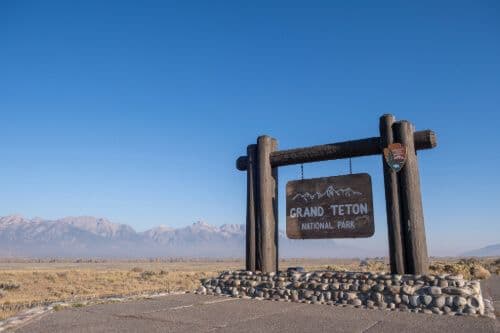 L'entrée du parc de Grand Teton