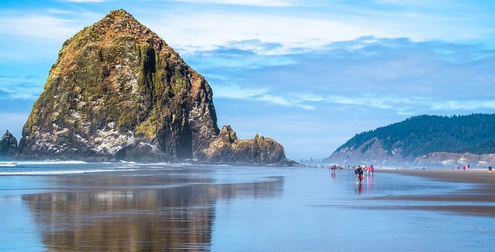 La plage de Cannon Beach, Oregon