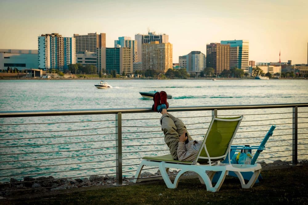Vue sur la skyline de Détroit
