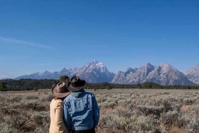 Le chaîne de montagnes des Tetons