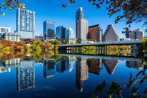 Vue sur les buildings d'Austin