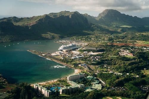 Image de La ville de Lihue sur l'île de Kauai à Hawaï